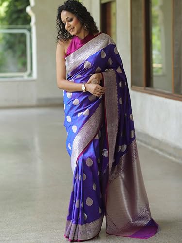 Image of Sugathari Women's Banarasi Saree Pure Kanjivaram Silk Saree Soft new ladies 2025 Design Wear Pattu Sarees Sadi Party Sari collections With Blouse Piece (San Pari-224)