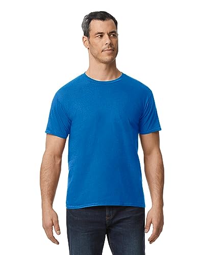 Image of Gildan Men's Round Neck Cotton Half Sleeve T-Shirt - Soft & Breathable Fabric | Casual & Comfortable Fit | Perfect Royal