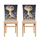 Einfach zu installieren: Bezüge für Stühle messen 50 x 60 cm und sind für die meisten Stühle ohne Armlehnen geeignet. Unsere Esszimmerstuhlhussen können direkt auf dem Stuhl installiert werden, ohne zu zerkratzen.