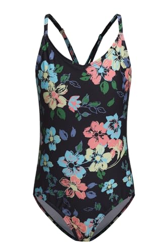 Image of Girls One Piece Swimsuits Hawaiian Floral Bathing Suit for Kids Adjustable Straps Swimwear 3-16 Years
