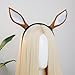 MOSTORY Deer Ears Headband for Women - Brown Antler Ear Headband for Adult Cosplay Outfit, Reindeer Ears Hairband for Photo Shoot Renaissance Renfaire Costume Party (Detachable)