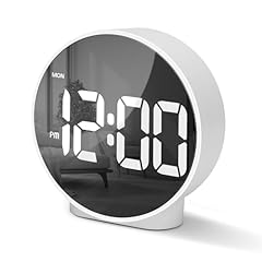 Lafocuse LED Digital Alarm Clock Battery Operated, Modern Round Digital Clock with 2 Alarms product