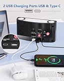 Mesqool Loud Digital Alarm Clocks with Bed Shaker, 3 Awake Modes Alarm Clock for Heavy Sleepersr/Deaf/Hear Impaired, LED Display Bedside Clock with Night Light, USB Port, Snooze, DST, 12/24H - Image 5