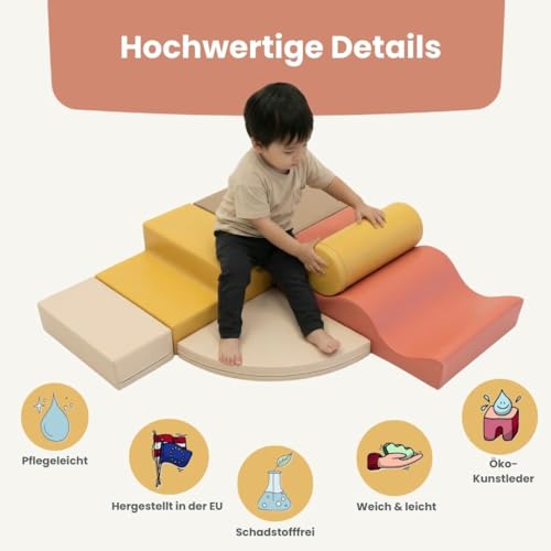 IGLU SOFT PLAY Explorer Set 6-teilig Kletterblöcke (Pastel Autumn) – Ansicht 6