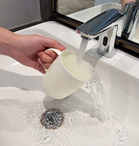 Fulong Reusable Plastic Drinking Cup With Handle, Bpa Free Microwave & Dishwasher Safe Food Grade Pp 13 Ounce Coffee & Milk Mug Set Of 5 (Pink) #TOP6