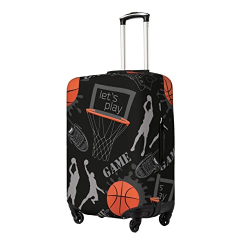 Highly Elastic Spandex Suitcase Cover Luggage Cover Protector Medium Fits 22 to 24 Inch Sport Basketball Prints2