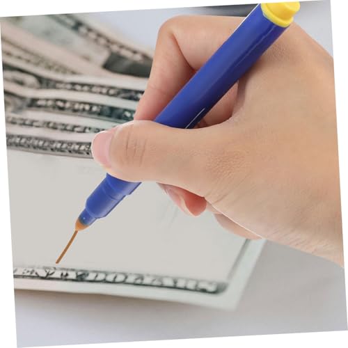 HOMSFOU 5Pcs Portable Fake Currency Detection Pen Water Based Ink Marker for Authenticity Checks Lightweight Bill Checker for Banks Retail Stores - Thumbnail 4