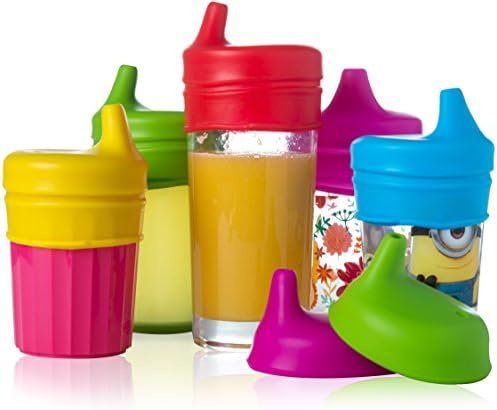 Baby Sippy Lids (5 Pack) (Spill-Proof) Make Cups Sippy Cups!