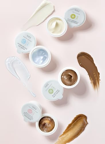 Wei Beauty Two-In-One Purifying And Glow Mask Collection | 4 Golden Root Mask Pods, 4 Brown Sugar Pods #TOP4