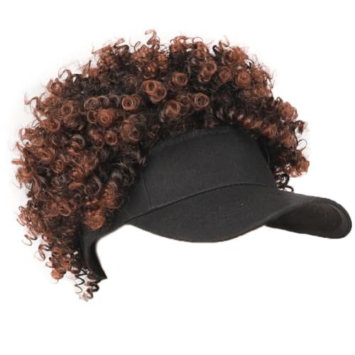 Gorra con pelo sintético corto ajustable y diseño rizado de alta densidad 2