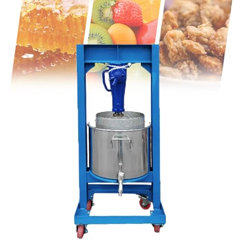 Exprimidor comercial de acero inoxidable, prensa hidráulica de 18 L, máquina exprimidora manual multifuncional, presión en espiral de 10 toneladas, para licor, frutas, miel, residuos de aceite