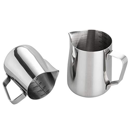 Dianoo Jarra De Espuma De Leche Acero Inoxidable Jarra Humeante Arte Latte Taza De Espuma Para El Café Capuchino… - Imagen 6