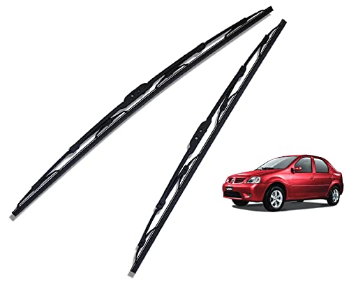 Image of Euro Care Metal Type Wiper Blade Compatibility with Mahindra Logan Windshield Car Wiper Blade Size D-20,P-20
