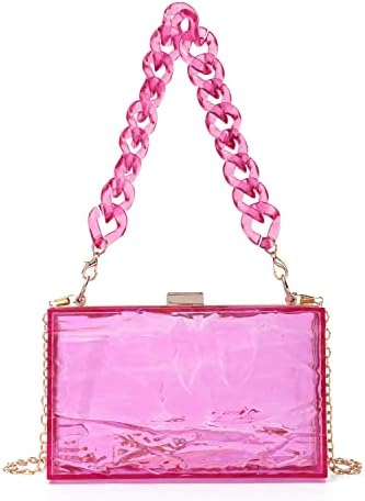 Borsa A Tracolla Donna In Gelatina Trasparente - Arcobaleno Rosa, Piccola