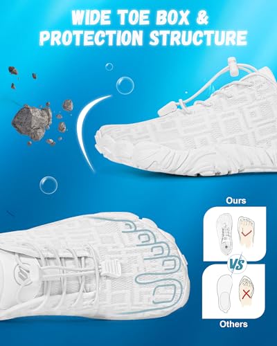 Hike Barefoot Shoes Womens Mens Footwear, Pro Water Shoe Women Men Barefoot Hiking Beach Grounding Shoes for Travel, Wide Toe Box Zero Drop Non-Slip Breathable Lightweight4