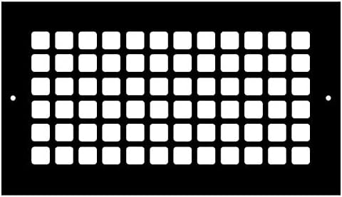 Reggio Registers Square 6 x 12 inch Aluminum Grille Without Mounting Holes - Gray