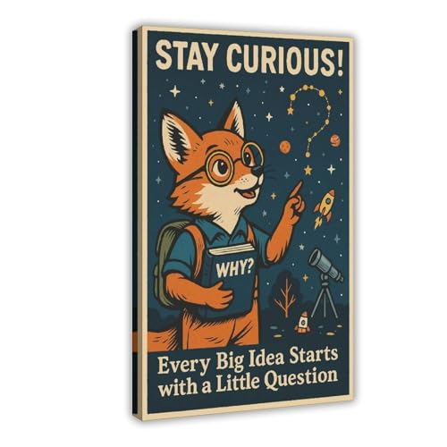 FHDdtR Curiosity · Always Ask Questions Poster Wall Art Decor