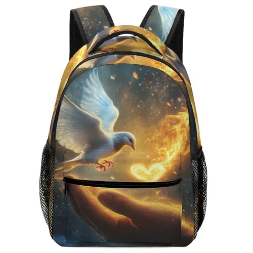 Holy Spirit Dovees Laptop Backpack Durable Travel Daypack Casual Shoulder Bag for Sport Hiking