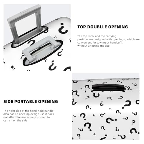 Question Mark Travel Luggage Cover Elastic Suitcase Protector Washable Baggage Covers For Trunk Case Fits 22-24 Inch Luggage4