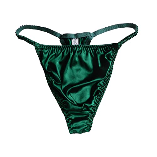 Yavorrs 6Pcs Men's 100% Silk Panties G-Strings Thongs Size S M L Xl 2Xl (Multicoloured, 2Xl) #TOP1