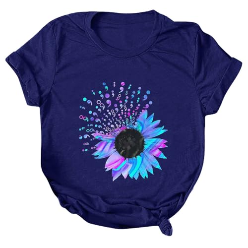 AMDOLE Vestido de punto para mujer, blusa básica para fiesta, azul, XL