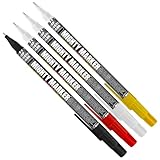 Mighty Marker PM-92 Extra Fine Paint Marker, 4 Bonus Tips, 1.0 mm Tip, Xylene Based, Waterproof, Permanent, Valve Action, Manufactured in USA, Assorted 4 Pack