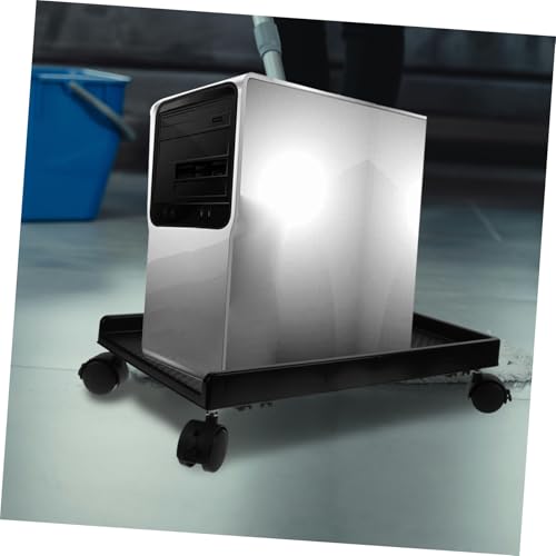 Soporte móvil para torre de computadora Uonlytech, resistente, con ruedas y altura ajustable, para PC de escritorio, uso doméstico y de oficina miniatura 4