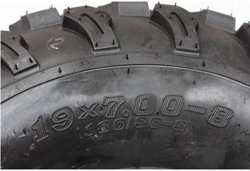 X-PRO 19x7-8 8" Left Wheel Rim Tire Assembly for ATVs