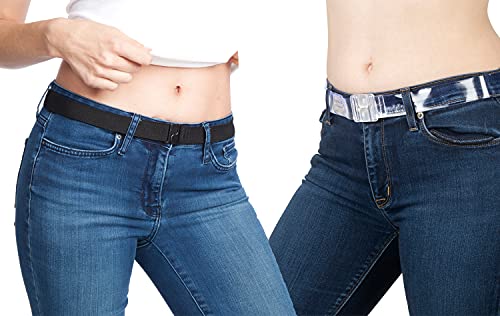 Women's Belt Christmas Stocking Stuffer – No Show Skinny Slimming Adjustable Flat Belt, No Buckle – Standard Size2