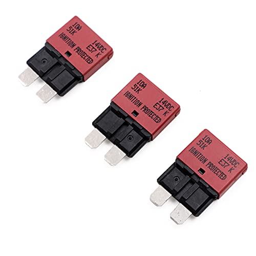 10A 12V Auto Reset Fuse Circuit Breaker ATO ATC Standard Blade Fuse, UL