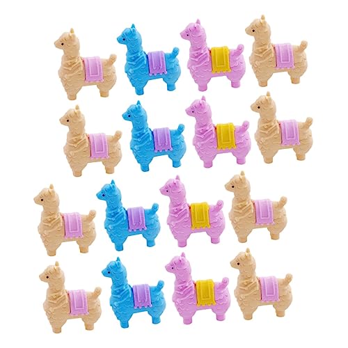 BESPORTBLE Gorgeous Cartoon Eraser Set 16pcs Kids Office Stationery Paint Rack Random Color