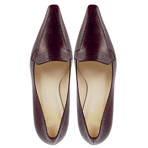 Image of LEHOOR Women Vintage Chunky Block Heel Pumps Shoes Square Pointed Toe Slip On Formal Office Work Business Loafers Shoes Suede Snakeskin Cone Heel Oxford Shoe Ladies Professional Chic Fall 4-11 M US