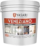 VASARI Lime Plaster & Paint | Veneziano Plaster (Smooth Finish) | Made from Natural Lime and Powdered Marble | color: Natural White #1 (Untinted) | size: 2 Gallon wet mix