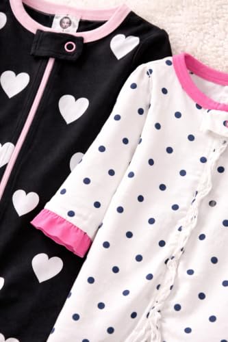 Image of TuddyBuddy Baby Girl's Cotton Printed Full Sleeves Sleepsuit /Footed Rompers for Baby Girl