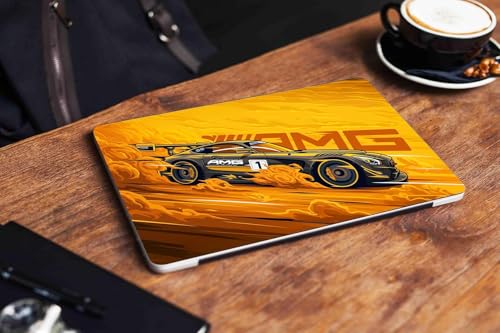 Image of PIXELARTZ Full Body Laptop Skins Sticker Laminated HD Quality Vinyl fits Upto 15.6 inches Compatible with Dell, Lenovo, Acer, HP, Asus -Self-Adhesive (AMG GT)
