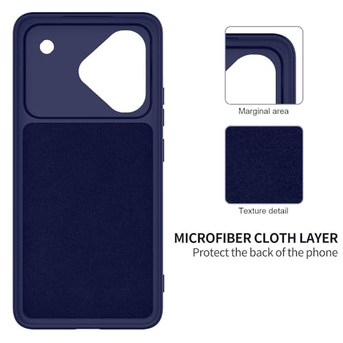 Image of amazon basics Mobile Cover for Realme P4 5G | Full Camera Protection | Premium Liquid Silicon Case | Flexible Bumper Case for Realme P4 5G (Dark Blue)
