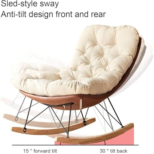 Fauteuil à bascule confortable ergonomique avec ottoman de relaxation