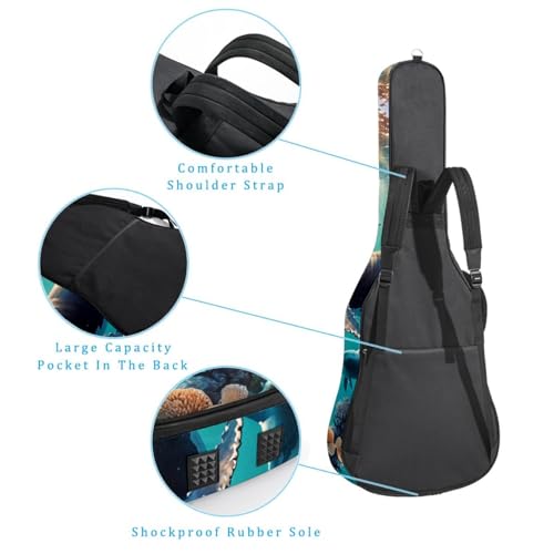 Sac pour guitare acoustique imperméable housse multicolore 41 pouces