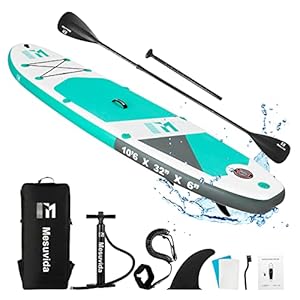 Mesuvida Tabla de Surf de Remo Inflable, Paleta Doble, 320CM Tabla Paddle Surf Hinchable con Bomba, Mochila de Viaje, Modo Kayak, hasta 160 kg