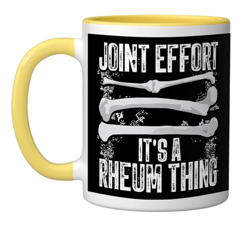 Taza de Cerámica para Reumatólogos 11 oz Amarillo/Blanco miniatura 1