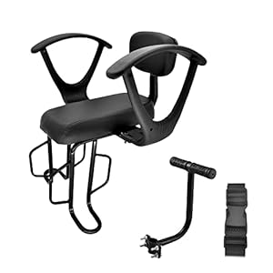 TWSOUL Rear Bicycle Seat for Child, Back Mounted Kids Carrier Bicycle Seat, Cushion and Backrest Adjustable with Non…