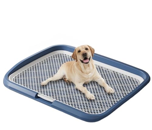 Riazdiw 犬トイレ大型犬用平板ハイフェンス飛沫防止犬用小便器 (ネイビー,47*37cm)