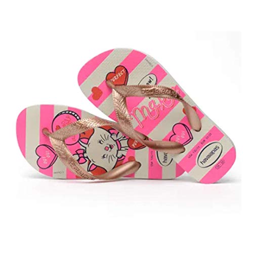 Chinelo Top Marie, Havaianas, Meninas, Branco/Rose Gold Metalico, 25/26