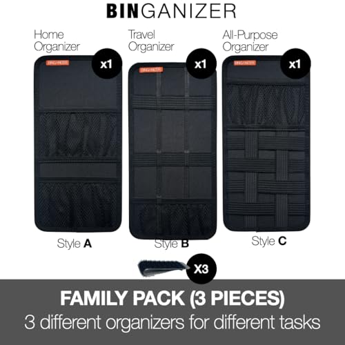 Organizadores de cajones y contenedores familiares con 3 estilos diferentes en juego de 3 piezas 3