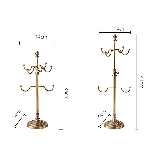Jewelry Tree Stand Organizer, Adjustable Height Tower Necklace Tree Bracelet Display Stand, Brass Metal Jewelry Tray, For Necklaces, Bracelet, Earrings And Ring #TOP1