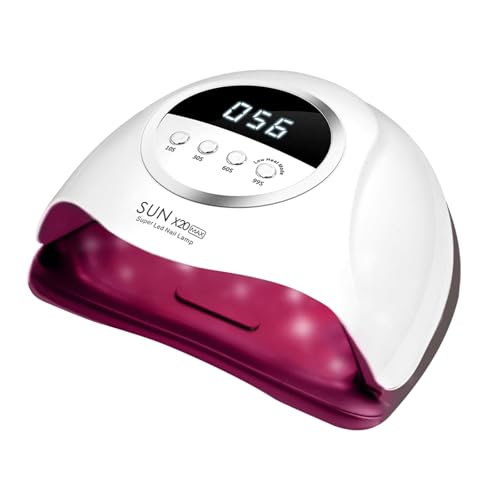 Timpou Secador de uñas de 320 W con 72 cuentas LED, lámpara UV/LED de secado rápido para esmalte de gel, máquina profesional de manicura y pedicura, calidad de salón en casa