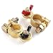 LotFancy 1 Pair Brass Battery Terminal with Coated Wing Nut for Boat Car Truck Van RV, Positive & Nagative Connectors Clamp, Corrosion Resistant, Conductive Safely