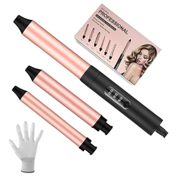 Flintronic Ferro Arricciacapelli Professionale Set, Ferro Arricciacapelli Set 3 in 1, Piastra Arriccia Capelli Ceramica con 3 Ferri di Diverso Diametro, Piastra Capelli Onde - 3 Temperatura Regolabile