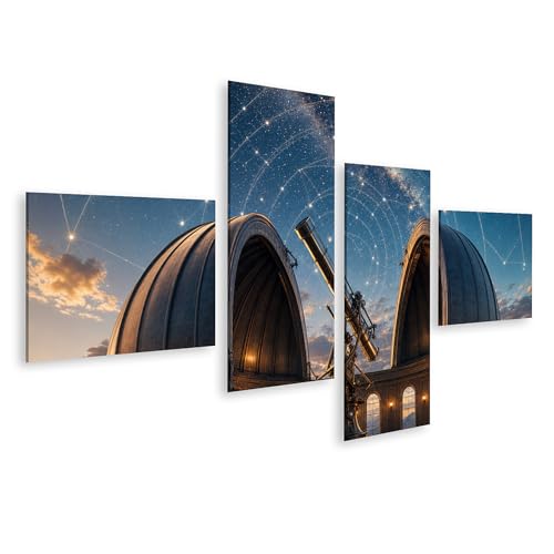 Observatoire impression toile 4 pieces decoration murale space art