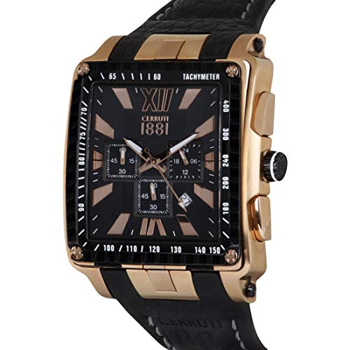Image of Cerruti 1881 Analog Black Dial Men's Watch - CRA012SRB02BK